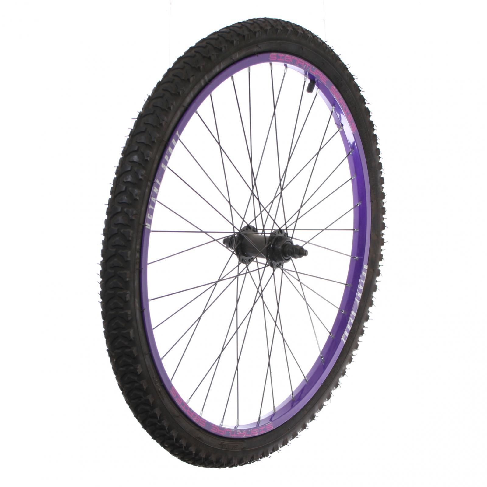 Purple bicycle tyres 24 5